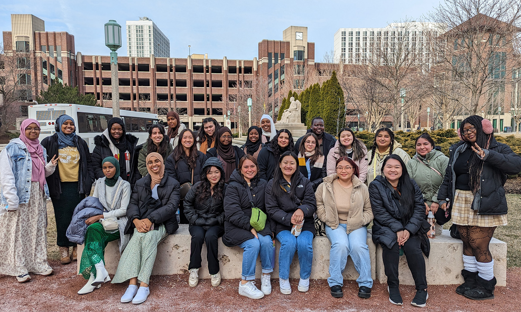 A group of TRIO students on a college visit
